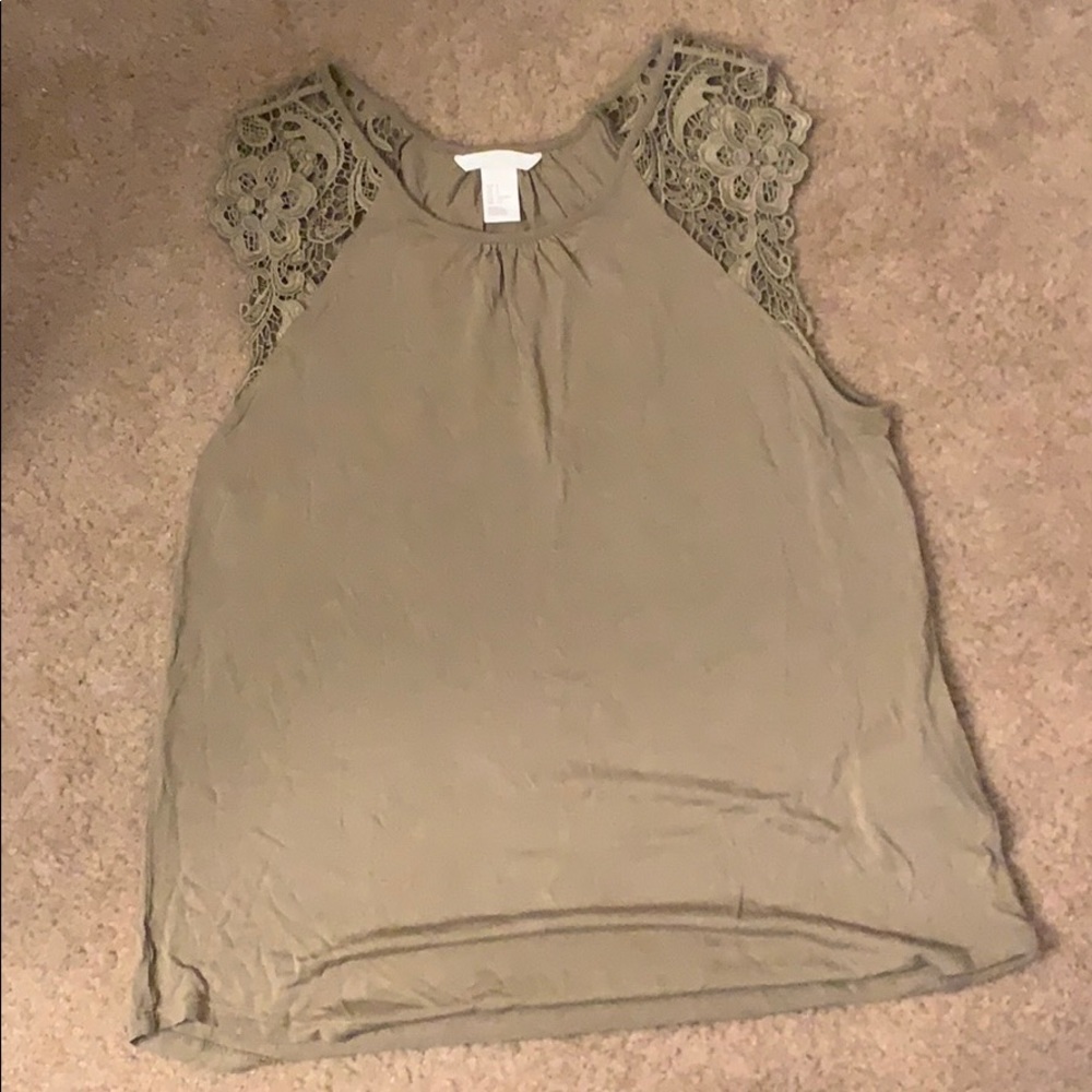green tank top